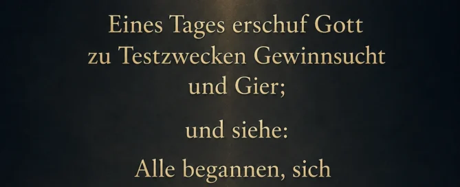 Eine einzelne Person blickt über eine weite, reale Landschaft, während sich am Himmel blasse, unerreichbare Welten, Tore und Sphären im Licht auflösen. Unten rechts befindet sich das goldene Siegel von tedora.ch.