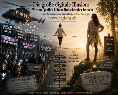 Die große digitale Illusion: Seelenhafte Klasse statt seelenlose Masse – Spirituelle Beratung und Business Coaching. Tedora
