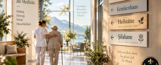 Spital und Krankenhaus oder Heilstätte und Şifahane als Symbol für Sprache, Heilung und Gesundheit bei Hellseherin Tedora Schweiz